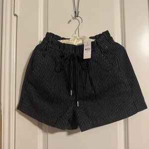 LOFT Women's Black Pinstripe Shorts